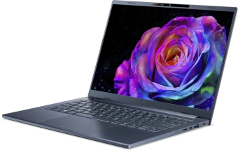 Ноутбук Acer Swift Go 14 AI SFG14-75-58NB Core Ultra 5 226V 16Gb SSD1Tb Intel Arc 130V 14" OLED WUXGA (1920x1200) без ОС blue WiFi BT Cam (NX.JNBCD.007) - купить недорого с доставкой в интернет-магазине