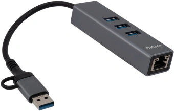 Сетевой адаптер Gigabit Ethernet Digma DLA-GEUCH3 USB 3.0 - цена, купить или заказать с доставкой в интернет-магазине Сетевой адаптер Gigabit Ethernet Digma DLA-GEUCH3 USB 3.0 - купить недорого с доставкой в интернет-магазине