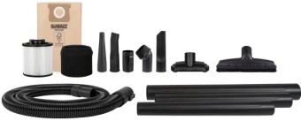 Строительный пылесос DeWalt DXV234P 1080Вт (уборка: сухая/влажная) желтый - купить недорого с доставкой в интернет-магазине