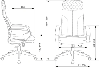 Кресло эргономичное Бюрократ CH-608Fabric черный Light-20 крестов. пластик - купить недорого с доставкой в интернет-магазине