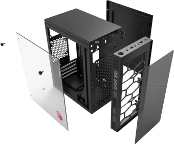 Корпус Bloody BD-CC101F черный без БП mATX 1x80mm 1x92mm 2xUSB2.0 1xUSB3.0 audio - купить недорого с доставкой в интернет-магазине