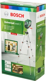 Нивелир лазерн. Bosch UniversalLevel 2 SET 2кл.лаз. 650нм цв.луч. красный 2луч. (0603663801) - купить недорого с доставкой в интернет-магазине