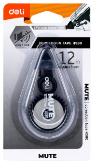 Лента коррект. Deli Mute EH360 12мx5мм ассорти корпус блистер - купить недорого с доставкой в интернет-магазине