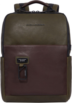 Рюкзак Piquadro Harper CA6289AP/VETM зеленый/темно-коричневый кожа - купить недорого с доставкой в интернет-магазине