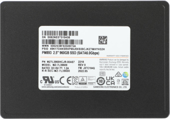 Накопитель SSD Samsung SATA-III 960GB MZ7L3960HCJR-00A07 PM893 2.5" 1 DWPD OEM - купить недорого с доставкой в интернет-магазине