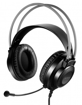 Наушники с микрофоном A4Tech Fstyler FH200U серый 2м накладные USB оголовье (FH200U GREY) - купить недорого с доставкой в интернет-магазине