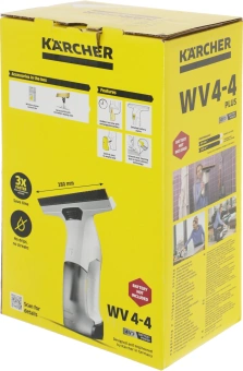 Мойщик окон Karcher WV 4-4 Plus шир.скреб.:280мм пит.:от аккум. белый - купить недорого с доставкой в интернет-магазине