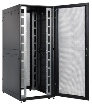 Шкаф серверный ЦМО (ШТК-СП-48.8.12-48АА-9005) напольный 48U 800x1130мм пер.дв.перфор. задн.дв.перфор.2-хст. 2 бок.пан. направл.под закл.гайки 1350кг черный 890мм 170кг 180град. 2215мм - купить недорого с доставкой в интернет-магазине