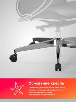 Кресло Метта ErgoLife Comfort черный сиденье черный сетка с подголов. крестов. металл хром - купить недорого с доставкой в интернет-магазине