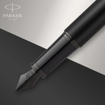 Ручка перьев. Parker IM Achromatic F317 (CW2127741) Matt Black F сталь нержавеющая подар.кор. - купить недорого с доставкой в интернет-магазине