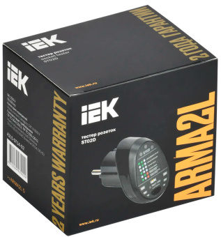 Тестер розеток IEK ARMA2L 5 ST02D черный (A2L5-ST14-02) - купить недорого с доставкой в интернет-магазине
