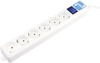 Сетевой фильтр Powercube SPL(5+1)-16B-P-3M-WHITE 3м (6 розеток) белый (коробка) - купить недорого с доставкой в интернет-магазине