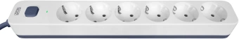 Сетевой фильтр Powercom SP-06W 3,0М 3м (6 розеток) белый/серый (коробка) - купить недорого с доставкой в интернет-магазине