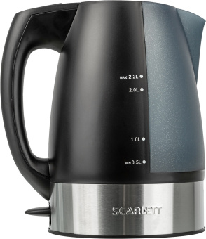 Чайник электрический Scarlett SC-1020 2.2л. 2200Вт черный корпус: пластик - купить недорого с доставкой в интернет-магазине