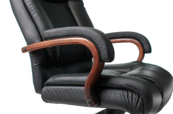 Кресло руководителя Бюрократ T-9925WALNUT черный кожа/иск.кожза крестов. металл/дерево - купить недорого с доставкой в интернет-магазине