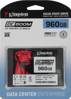 Накопитель SSD Kingston SATA III 960GB SEDC600M/960G DC600M 2.5" 1 DWPD - купить недорого с доставкой в интернет-магазине