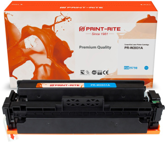 Картридж лазерный Print-Rite TFHBKPCPU1J PR-W2031A W2031A голубой (2100стр.) для HP Color LaserJet M454dn Pro/479 - купить недорого с доставкой в интернет-магазине