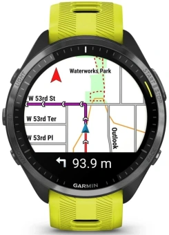 Смарт-часы Garmin Forerunner 965 47мм 1.4" AMOLED корп.черный рем.черный/желтый разм.брасл.:135-205мм (010-02809-12) - купить недорого с доставкой в интернет-магазине