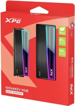 Память DDR5 2x16GB 6000MHz A-Data AX5U6000C3016G-DCNKRBK XPG Novakey RGB RTL Gaming PC5-48000 CL30 DIMM UDIMM ECC 288-pin 1.4В kit single rank с радиатором Ret - купить недорого с доставкой в интернет-магазине