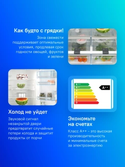 Холодильник Bosch KGN86AI32U 2-хкамерн. серебристый - купить недорого с доставкой в интернет-магазине