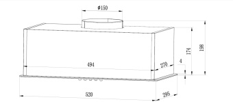 Вытяжка каминная Weissgauff Vetta 850 черный управление: кнопочное (1 мотор) - купить недорого с доставкой в интернет-магазине