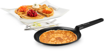 Сковорода блинная Rondell Craft RDA-1484 круглая 24см покрытие: TriTitan ручка несъемная (без крышки) черный - купить недорого с доставкой в интернет-магазине