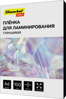 Пленка для ламинирования Silwerhof Daily 80мкм A6 (100шт) глянцевая 111x154мм - купить недорого с доставкой в интернет-магазине