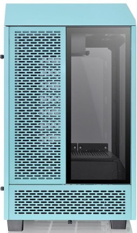 Корпус Thermaltake The Tower 100 Turquoise голубой без БП miniITX 1x120mm 3x140mm 2xUSB3.0 audio bott PSU - купить недорого с доставкой в интернет-магазине