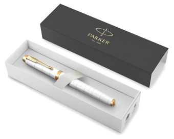 Ручка роллер Parker IM Premium T318 (CW2143646) Pearl GT F черн. черн. подар.кор. - купить недорого с доставкой в интернет-магазине
