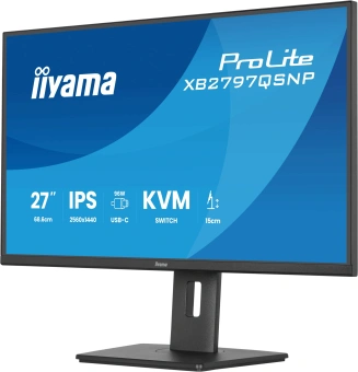 Монитор Iiyama 27" ProLite XB2797QSNP-B1 черный IPS LED 1ms 16:9 HDMI матовая HAS Piv 1000:1 350cd 178гр/178гр 2560x1440 DP 2K USB 9.7кг - купить недорого с доставкой в интернет-магазине