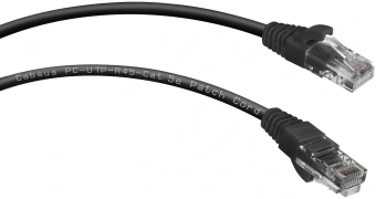 Патч-корд Cabeus PC-UTP-RJ45-CAT.5E-0.5M-BK U/UTP RJ-45 вил.-вилка RJ-45 кат.5E 0.5м черный ПВХ - купить недорого с доставкой в интернет-магазине