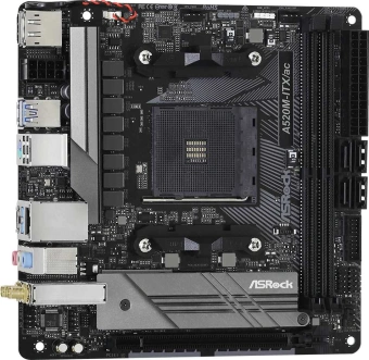 Материнская плата Asrock A520M-ITX/AC Soc-AM4 AMD A520 2xDDR4 mini-ITX AC`97 8ch(7.1) GbLAN RAID+HDMI+DP - купить недорого с доставкой в интернет-магазине
