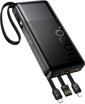 Мобильный аккумулятор Hoco J156 Founder 10000mAh 3A черный (62277) - купить недорого с доставкой в интернет-магазине