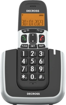 Р/Телефон Dect Decross DC1004 черный АОН - купить недорого с доставкой в интернет-магазине