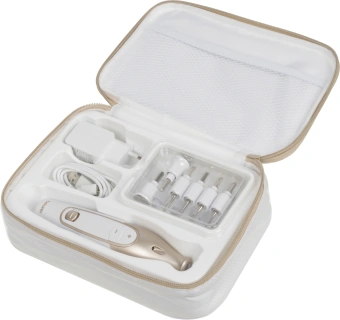 Маникюрно-педикюрный набор Beurer MP64 насадок в компл.:10шт (подсветка) золотистый/белый - купить недорого с доставкой в интернет-магазине