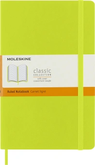 Блокнот Moleskine CLASSIC SOFT QP616C2 Large 130х210мм 192стр. линейка мягкая обложка лайм - купить недорого с доставкой в интернет-магазине