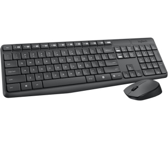 Клавиатура + мышь Logitech MK235 клав:серый мышь:серый USB беспроводная (920-007948) - купить недорого с доставкой в интернет-магазине