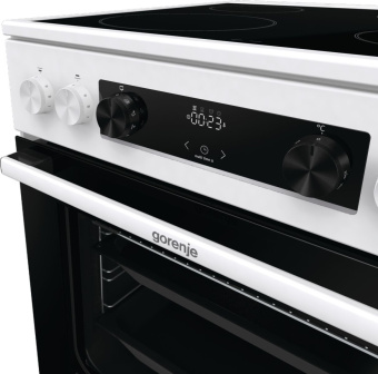 Плита Электрическая Gorenje GEC6C40WD белый стеклокерамика (без крышки) - купить недорого с доставкой в интернет-магазине