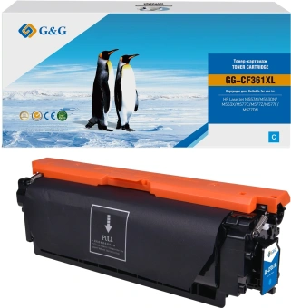 Картридж лазерный G&G GG-CF361XL голубой (18000стр.) для HP CLJ M552dn/M553N/M553DN/M553X/M577C/M577Z/M577F/M577DN - купить недорого с доставкой в интернет-магазине