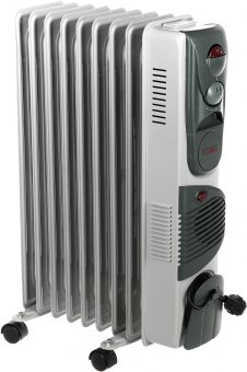 Радиатор масляный Ресанта ОМ-9АВ 2400Вт белый - купить недорого с доставкой в интернет-магазине