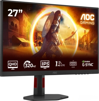 Монитор AOC 27" Q27G4SRU черный IPS LED 16:9 HDMI M/M матовая HAS Piv 1000:1 450cd 178гр/178гр 2560x1440 300Hz G-Sync DP 2K 6.11кг - купить недорого с доставкой в интернет-магазине