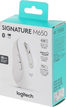 Мышь Logitech M650 белый оптическая 4000dpi беспров. BT/Radio USB 4but (910-006261) - купить недорого с доставкой в интернет-магазине