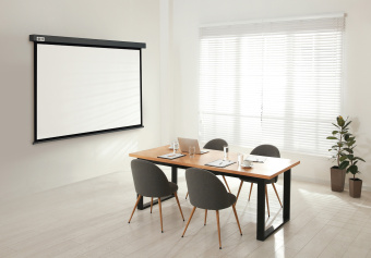 Экран Cactus 213x213см Wallscreen CS-PSW-213X213-SG 1:1 настенно-потолочный рулонный серый - купить недорого с доставкой в интернет-магазине