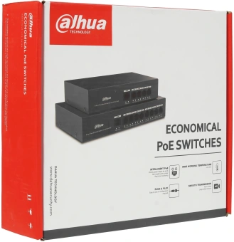 Коммутатор Dahua DH-PFS3005-4ET-36 (L2) 4x100Мбит/с 4PoE+ 36W неуправляемый - купить недорого с доставкой в интернет-магазине