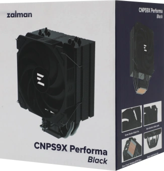 Устройство охлаждения(кулер) Zalman CNPS9X Performa Soc-AM5/AM4/1200/1700/1851 черный 4-pin 14-28dB Al+Cu 180W 680gr Ret (CNPS9X PERFORMA BLACK) - купить недорого с доставкой в интернет-магазине