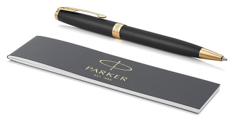 Ручка шариков. Parker Sonnet Core K528 (CW1931519) Matte Black GT M черн. черн. подар.кор. сменный стержень 1стерж. линия 1мм кругл. 1цв. - купить недорого с доставкой в интернет-магазине