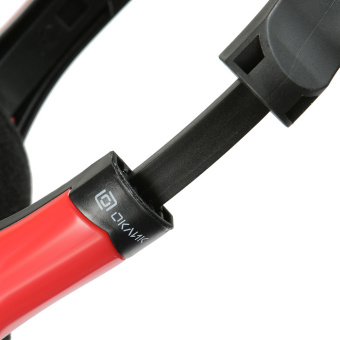 Наушники с микрофоном Оклик HS-M150 черный/красный 2.2м накладные оголовье (359486) - купить недорого с доставкой в интернет-магазине