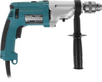Дрель ударная Makita HP2070 1010Вт патрон:кулачковый реверс (кейс в комплекте) - купить недорого с доставкой в интернет-магазине