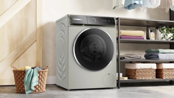 Стиральная машина Bosch Serie 8 WGB2441XME пан.англ. класс: A загр.фронтальная макс.:9кг серый инвертор - купить недорого с доставкой в интернет-магазине