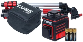 Уровень лазер. Ada Cube 2-360 Professional Edition 2кл.лаз. 635нм цв.луч. красный 2луч. (А00449) - купить недорого с доставкой в интернет-магазине
